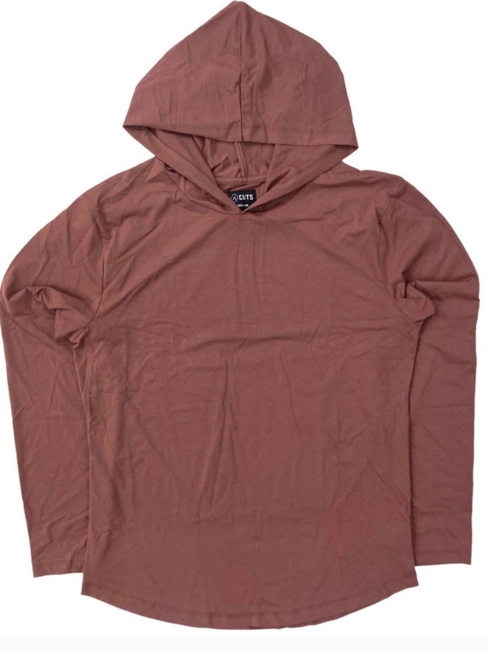 Cuts Clothing Men's Hooded Long Sleeve Shirt - Dusty Rose